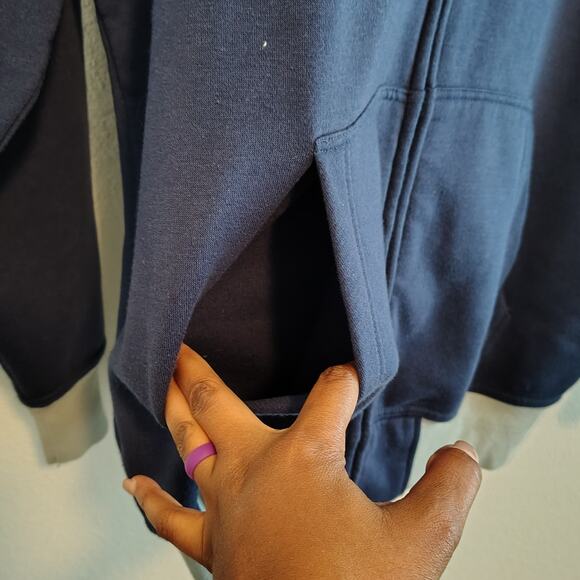 Dallas Cowboys Men Large Blue Gray Band Zip Front Hoodie Jacket NFL GameDay Star - Picture 3 of 8